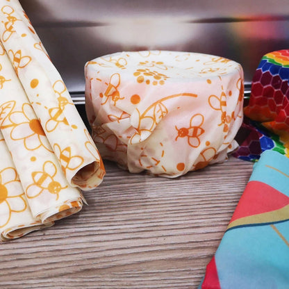 Reusable Natural Wax Food Storage Wraps Set