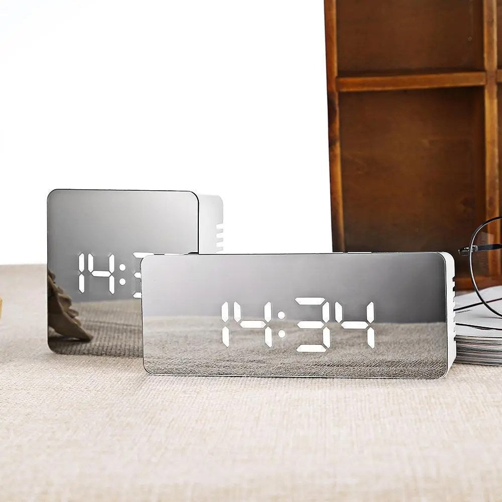 LED Alarm Clock with Temperature and Touch Control - Luxicro
