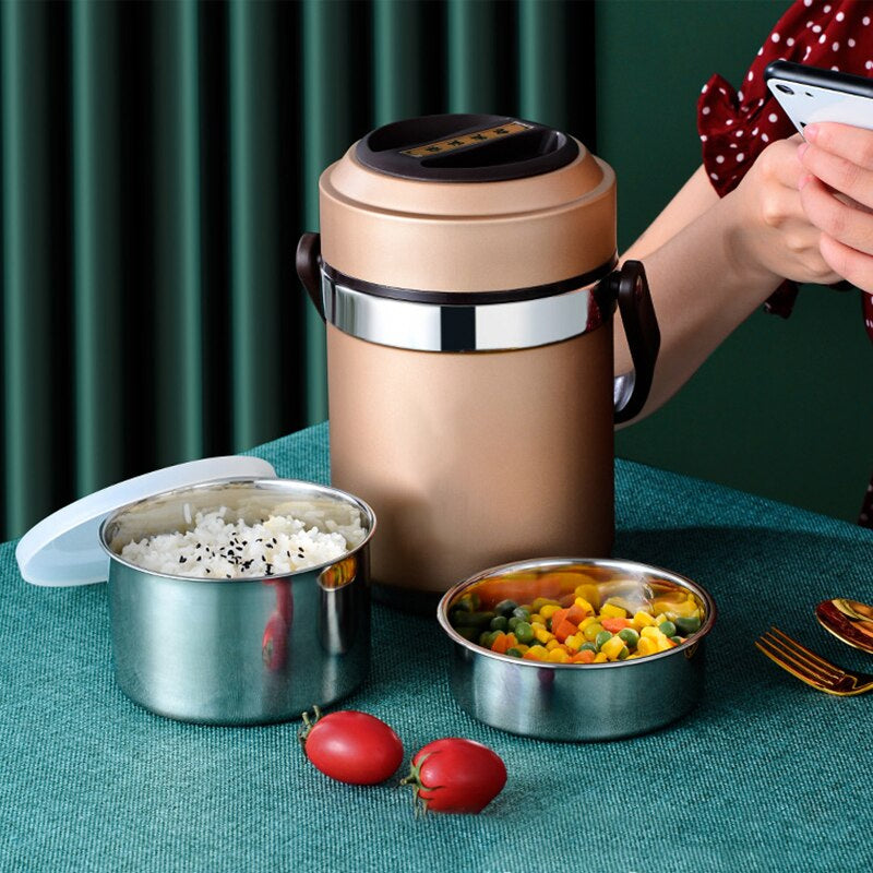 Keeps Food Hot Cold Stainless Steel Lunch Box - Luxicro