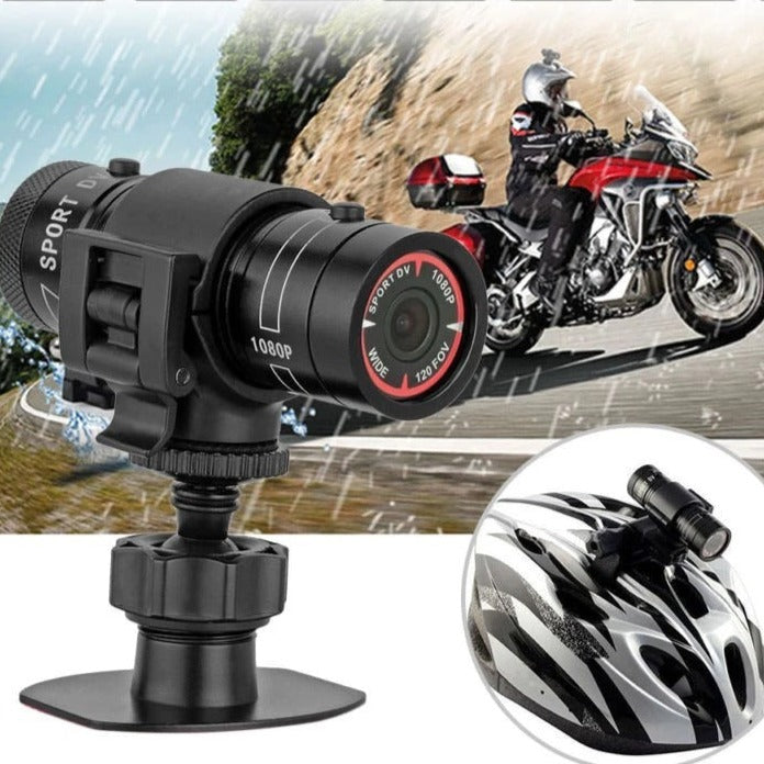 Compact Motorcycle Action Camera 1080p HD Helmet Mount - Luxicro