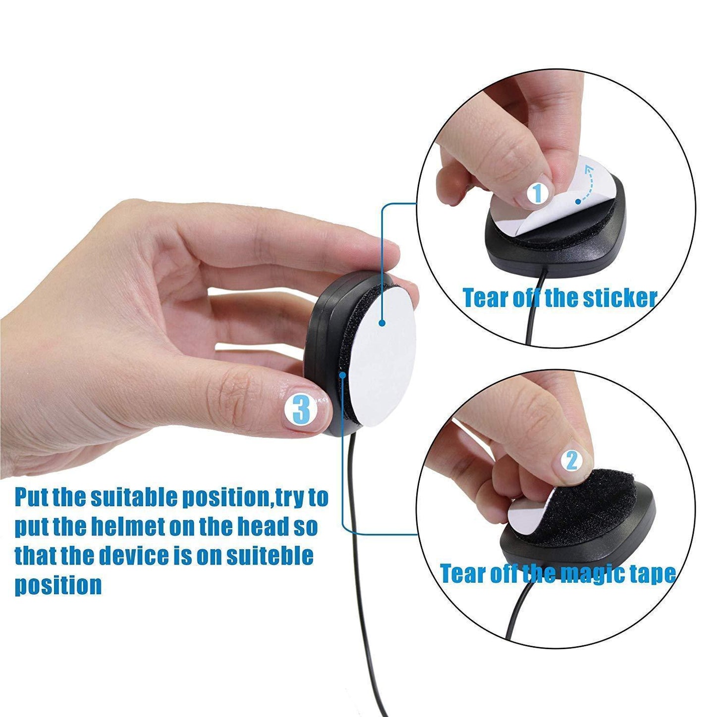 Compact Lightweight Helmet Headphones