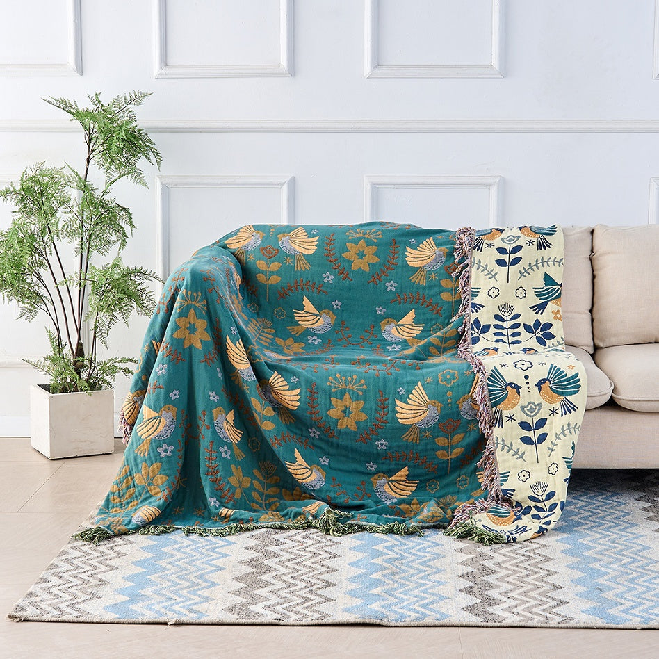 Cozy Double Sided Floral Blanket Throw - Luxicro