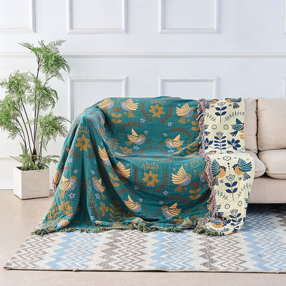 Cozy Double Sided Floral Blanket Throw - Luxicro