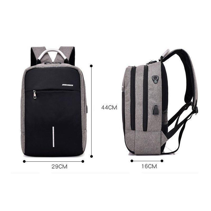Secure 3-Pin Lock Anti-Theft USB Backpack