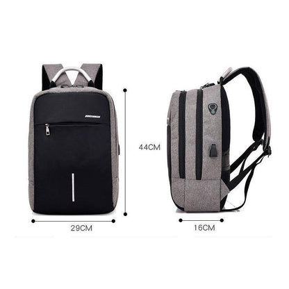 Secure 3-Pin Lock Anti-Theft USB Backpack