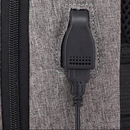 Secure 3-Pin Lock Anti-Theft USB Backpack