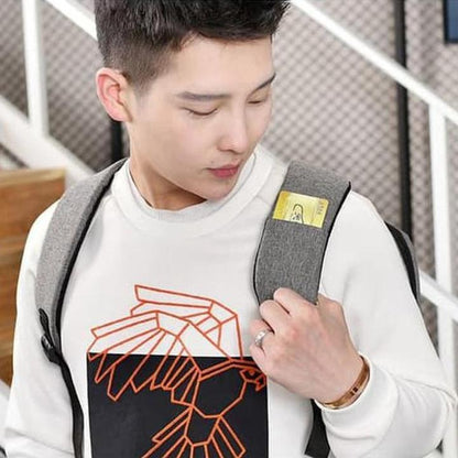 Secure 3-Pin Lock Anti-Theft USB Backpack