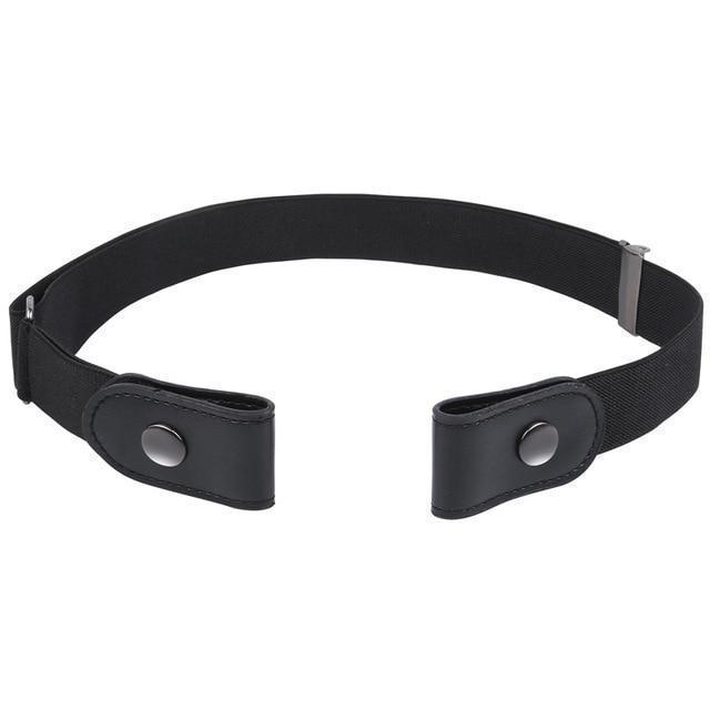 Simple Adjustable No-Buckle Leather Belt
