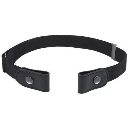 Simple Adjustable No-Buckle Leather Belt