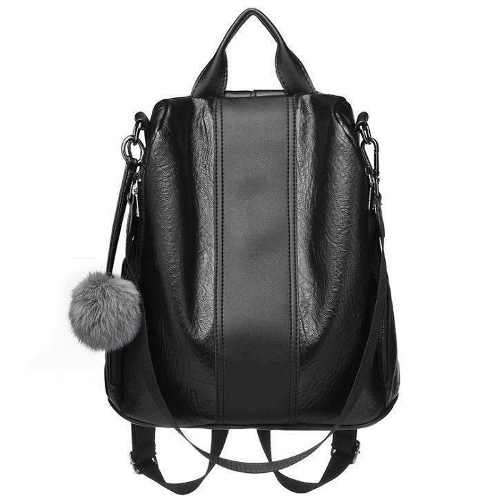 Secure Ladies Leather Travel Backpack