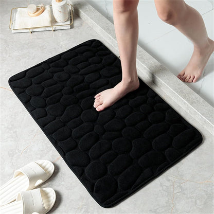 Textured Stone Pattern Welcome Mat