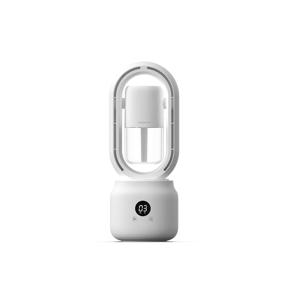 Silent Compact Fan with Humidifier and Night Light