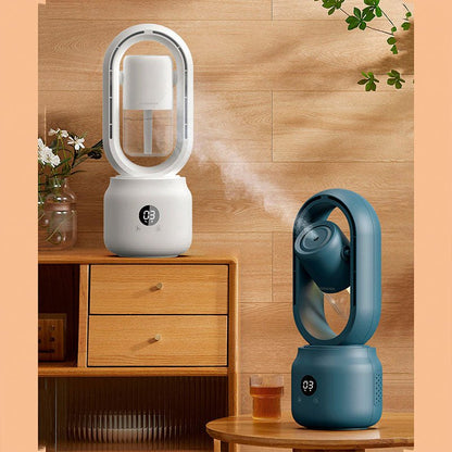 Silent Compact Fan with Humidifier and Night Light