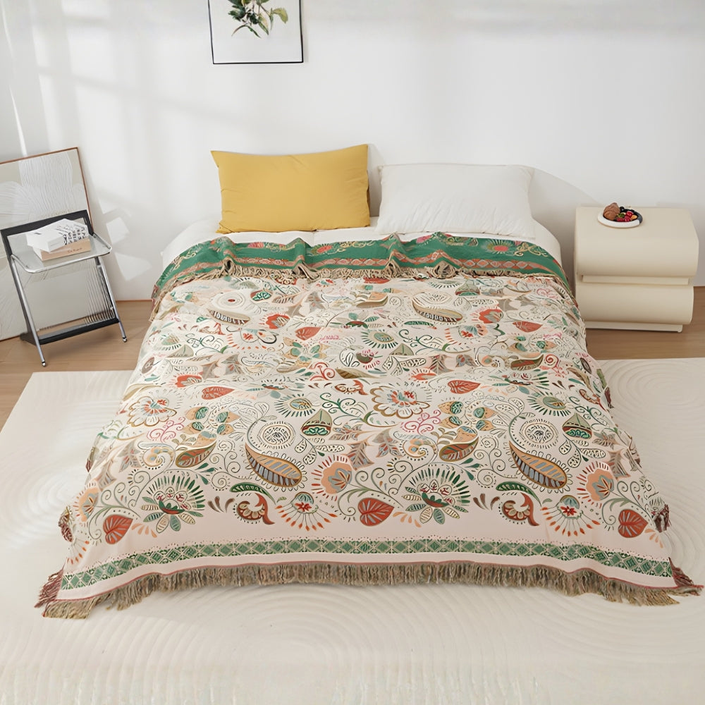 Cozy Fall Reversible Throw Blanket