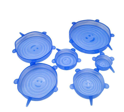 Leakproof Silicone Kitchen Container Lids (6 Pack) - Luxicro