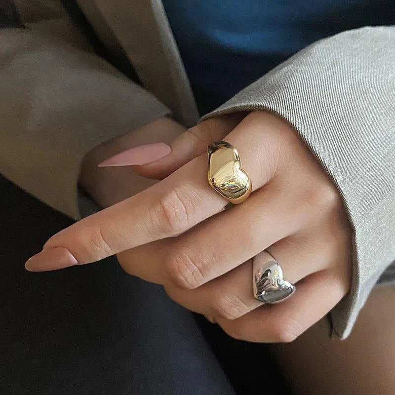 Trendy Love Heart Ring Jewelry - Luxicro