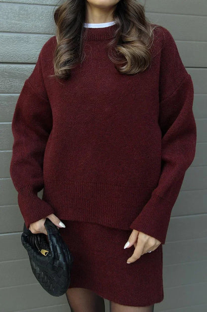 Cozy Chic Women's Sweater Skirt Outfit