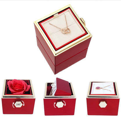 Beautiful Pink Gold Heart Shaped Necklace Set