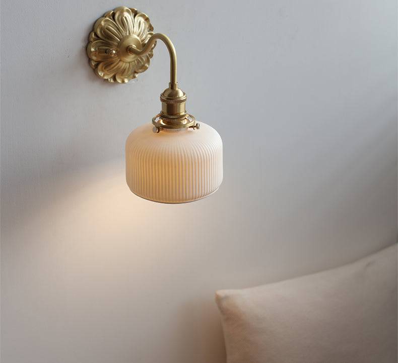 Elegant Brass Ceramic Wall Lamp