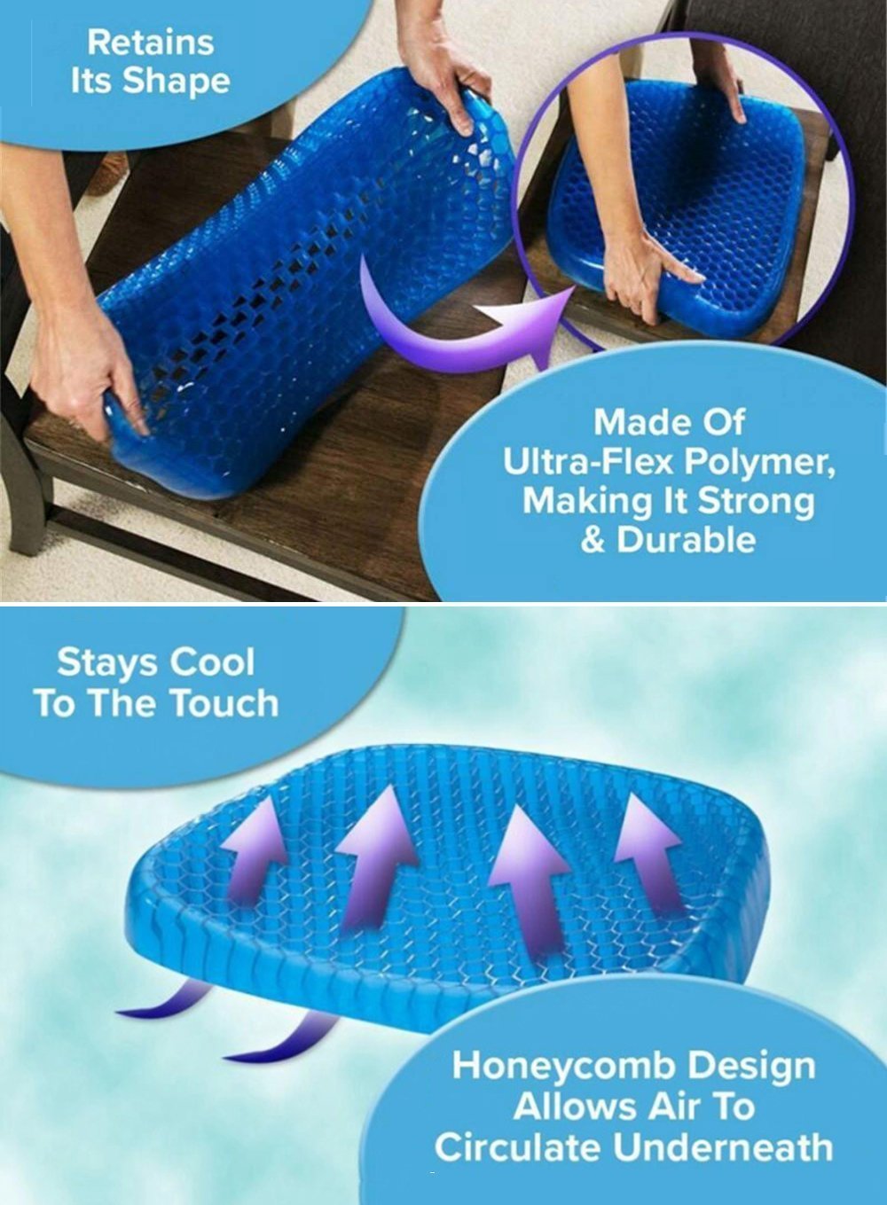 Breathable Cool Gel Seat Cushion