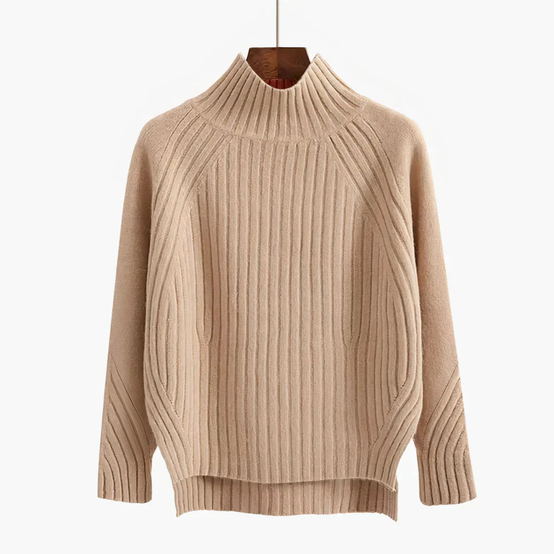 Cozy Women's Oversized Sweater - Soft Ribbed Knit