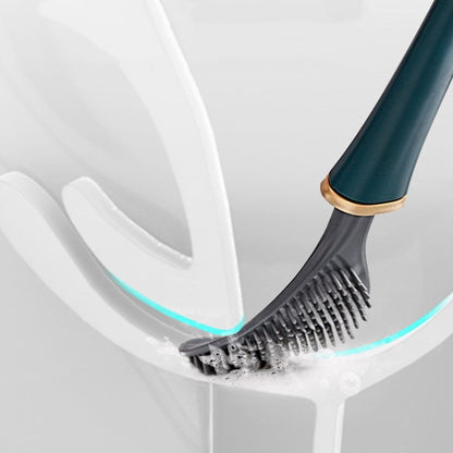 Hygienic Toilet Brush Set with Holder and Quick Dry Design