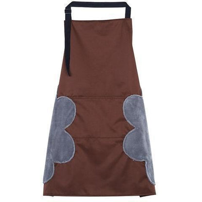 Convenient Cooking Apron with Attached Towels