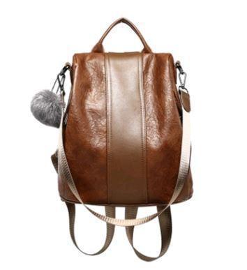 Secure Ladies Leather Travel Backpack - Luxicro