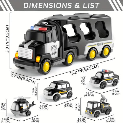 Racing Police Car Toy with Flashing Lights