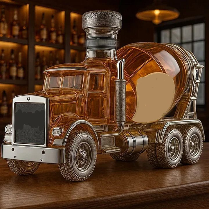 Concrete Mixer Vehicle Decanter Bottle