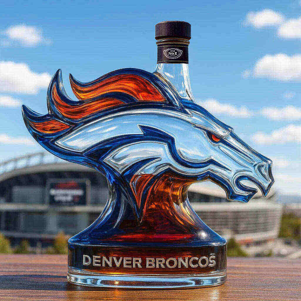 Broncos NFL Team Whiskey Decanter