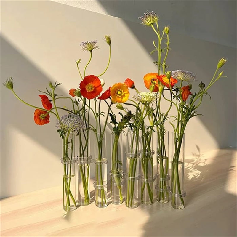 Beautiful Clear Flower Vase Set
