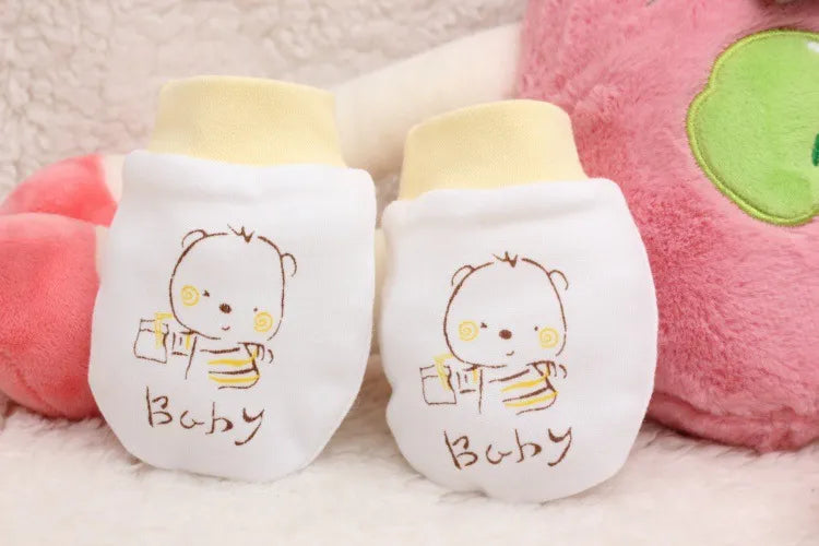 Soft Cotton Baby Scratch Mittens