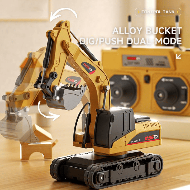 Compact RC Construction Vehicle Playset