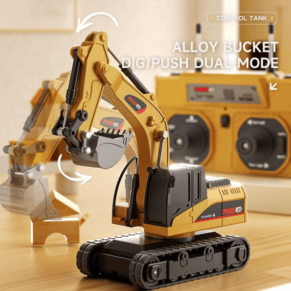 Compact RC Construction Vehicle Playset