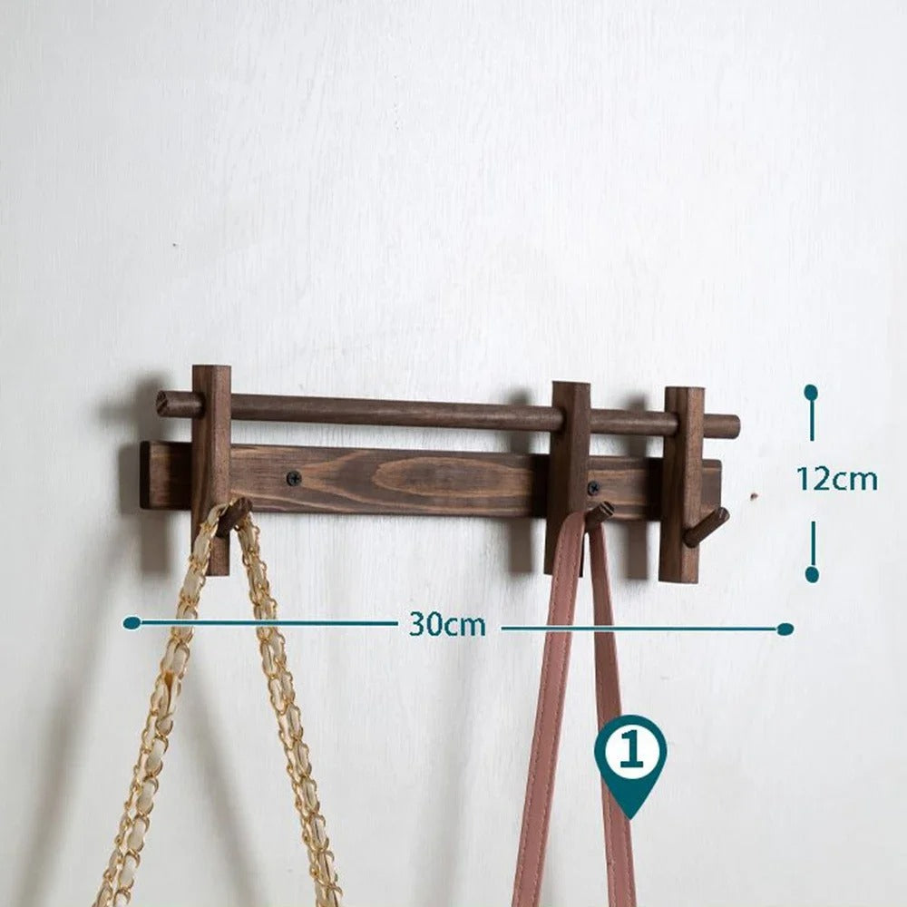 Space Saving Coat Rack with Hooks for Entryway