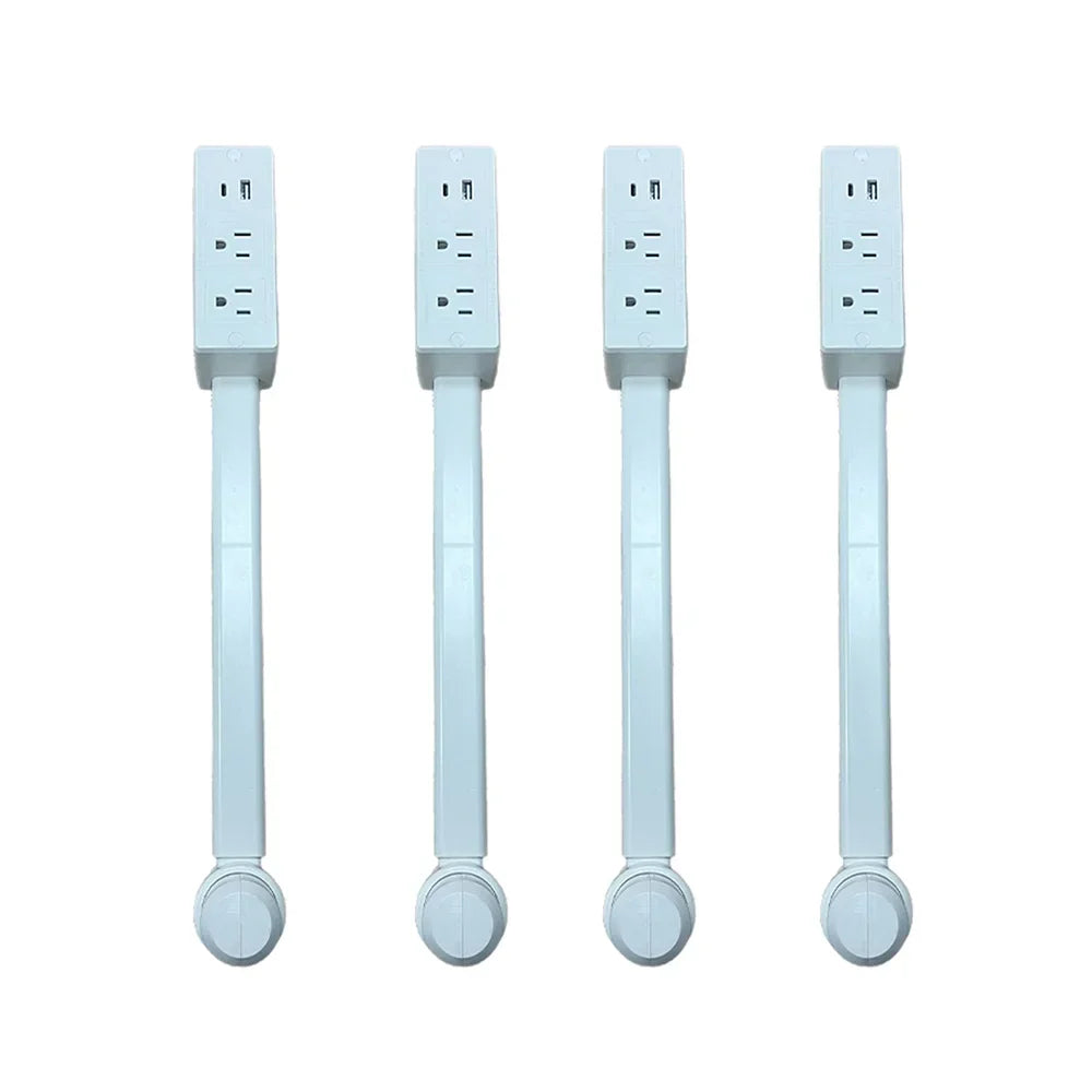 Compact USB Power Strip with Rotating Plug Outlet