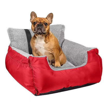 Pet Car Booster Seat with Pockets and Adjustable Leash