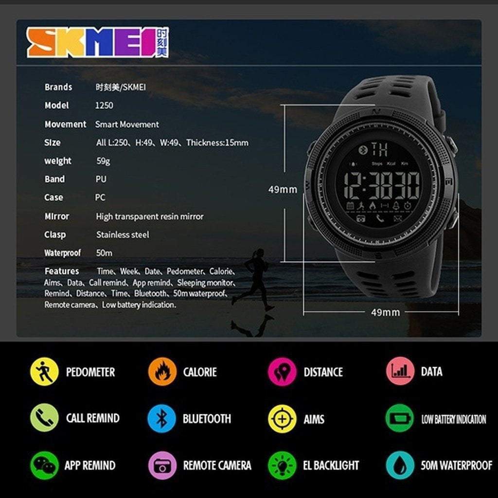 Sporty GPS Smartwatch with Heart Rate Tracker