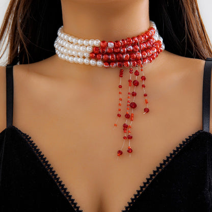 Dark Punk Metal Chain Necklace