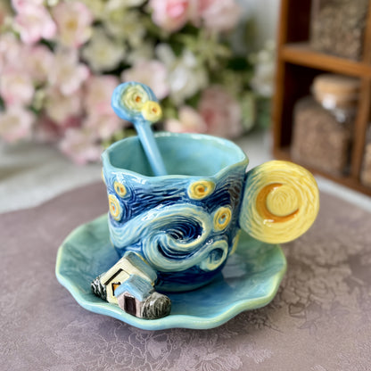 Vibrant Artistic Ceramic Coffee Mug Set - Luxicro