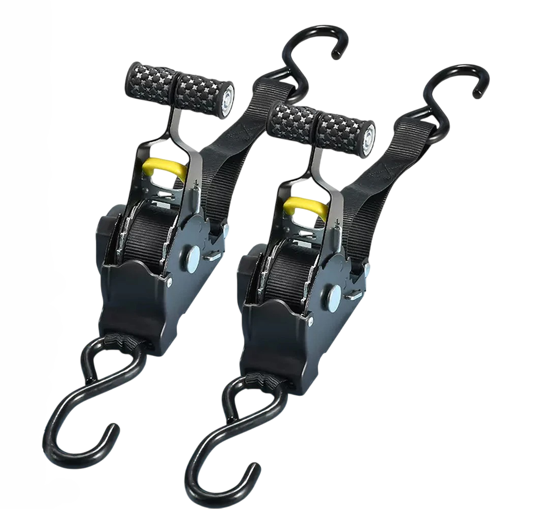 Heavy Duty Adjustable Tie Down Straps Set - Luxicro