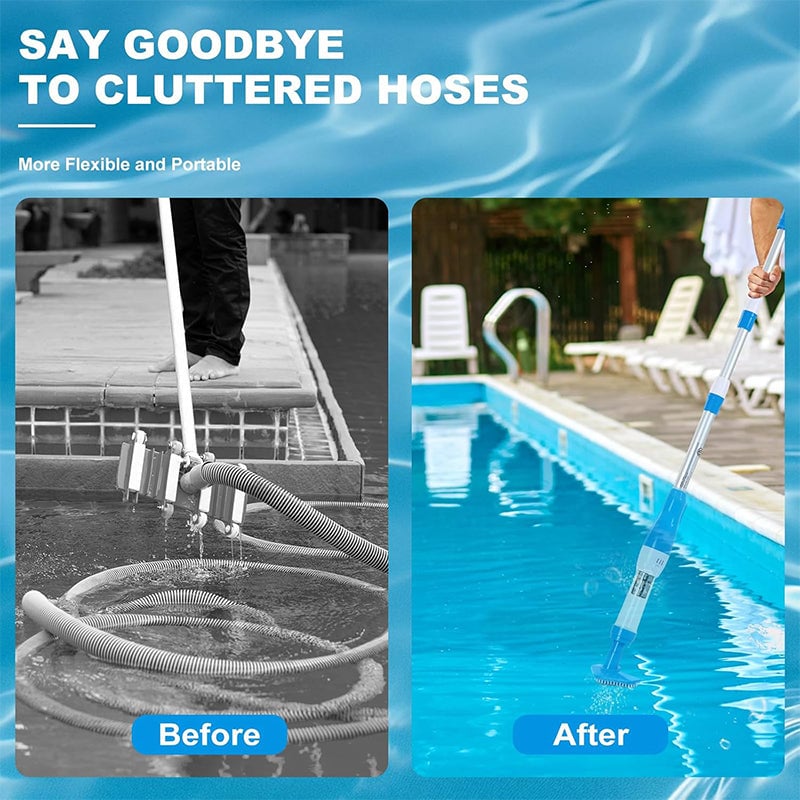 Compact Cordless Pool Cleaner Vacuum Set