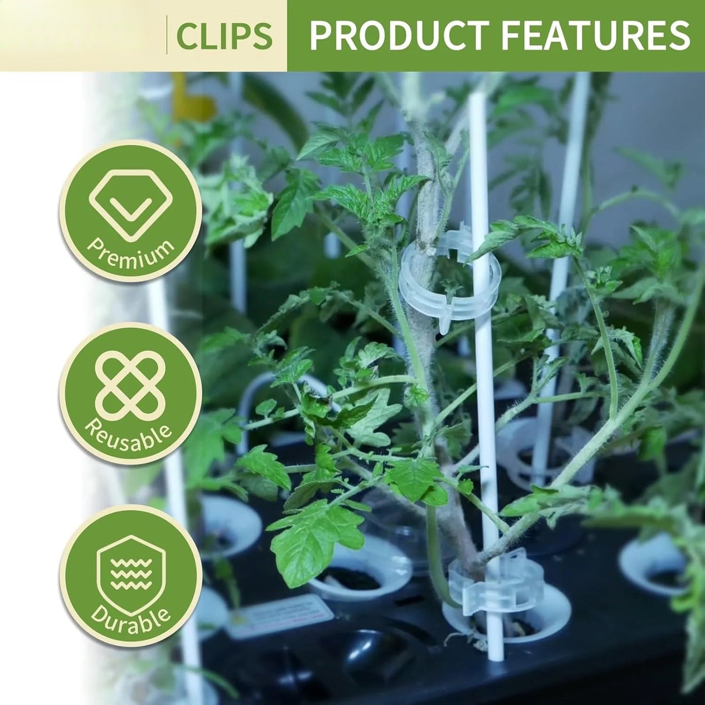 Simple Plant Support Tomato Clips - Luxicro