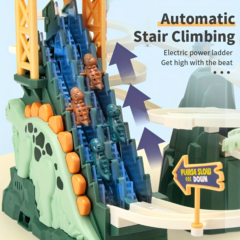 Fun Dinosaur Double Loop Racing Track for Kids