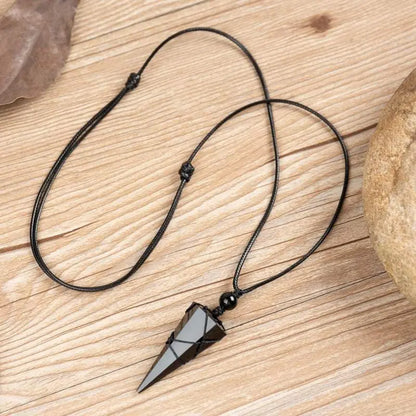 Bold Dark Gemstone Pendant Necklace