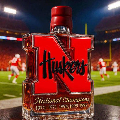 Official Nebraska Cornhuskers Champions Whiskey Decanter
