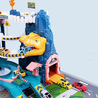 Fun Dinosaur Racing Playset with Tracks