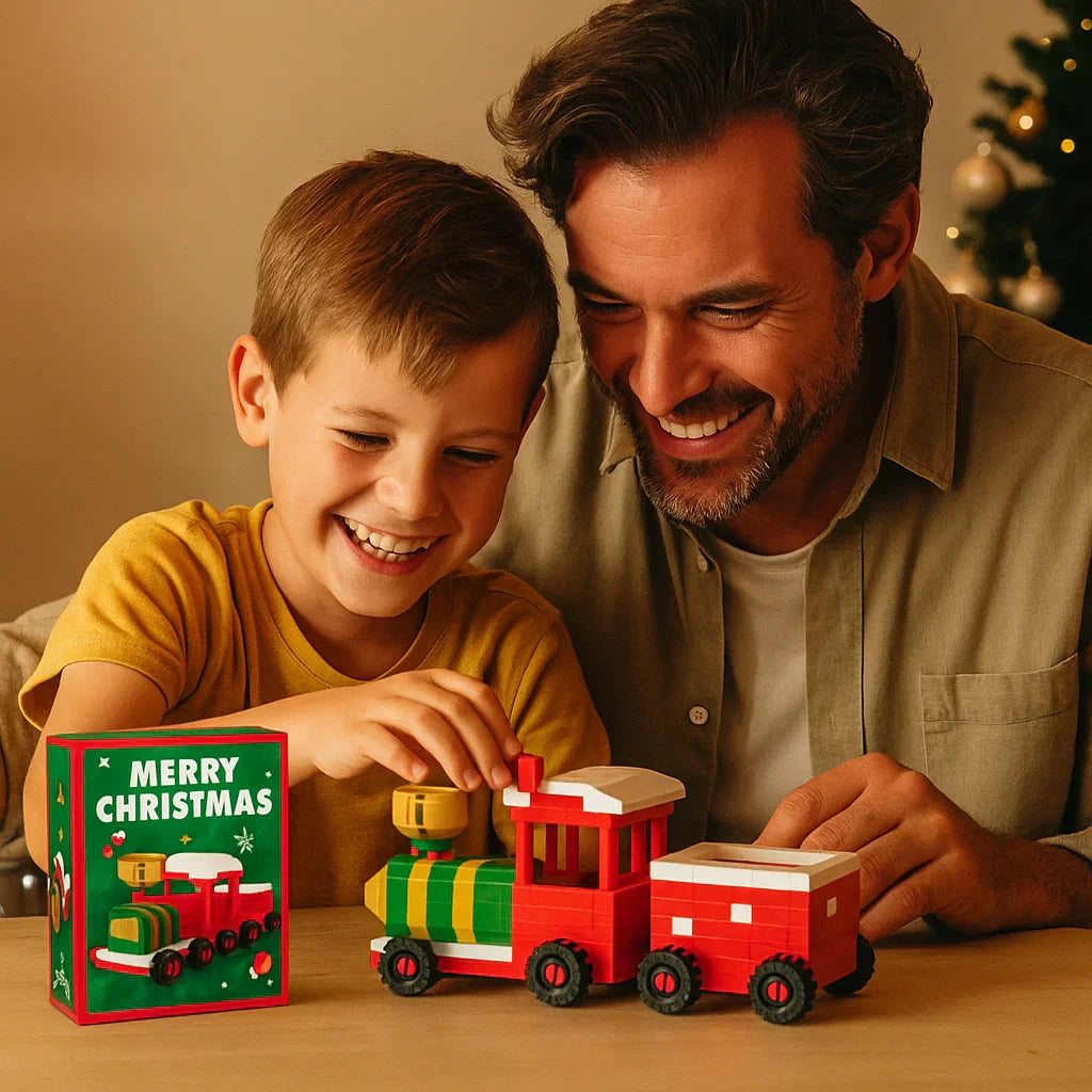 Vibrant Holiday Lego Style Figurines - Kids Playset