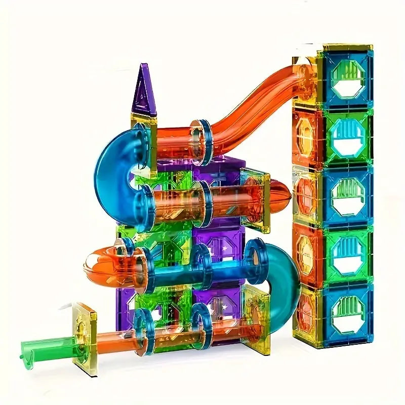 Magnetic Building Blocks Set - 69 Piece Creative Play Kit - Luxicro